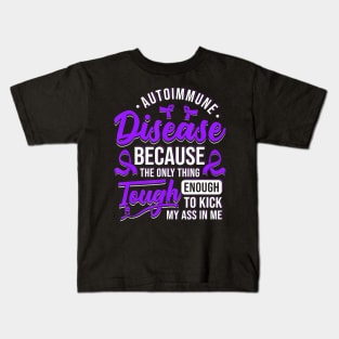 Autoimmune Disease Awareness Graphic Illness Statement Print Kids T-Shirt